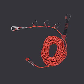 Zábradlová lana Snake- Accen- dočasný lanový systém